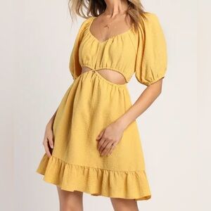 Yellow Boho Dress